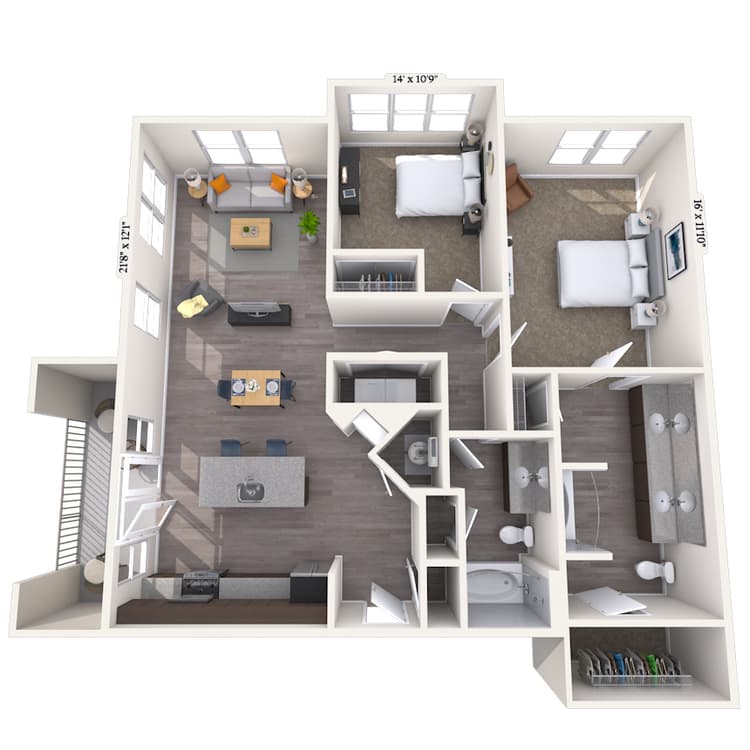 Floorplan image of unit 5109
