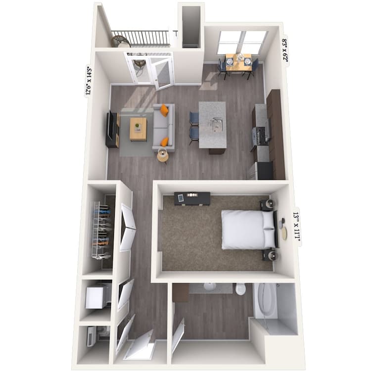 Floorplan image of unit 7123