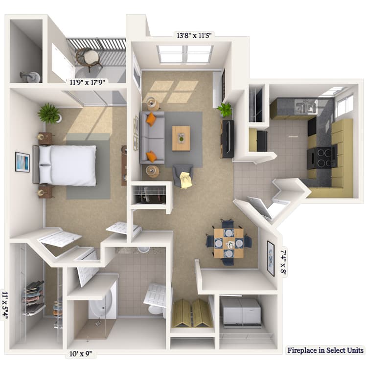Floorplan image of unit 013057