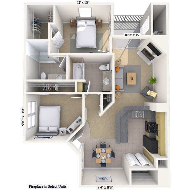 Floorplan image of unit 011002