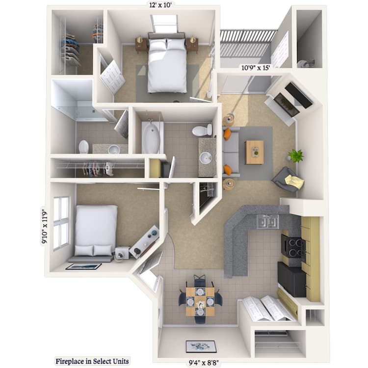 Floorplan image of unit 011023
