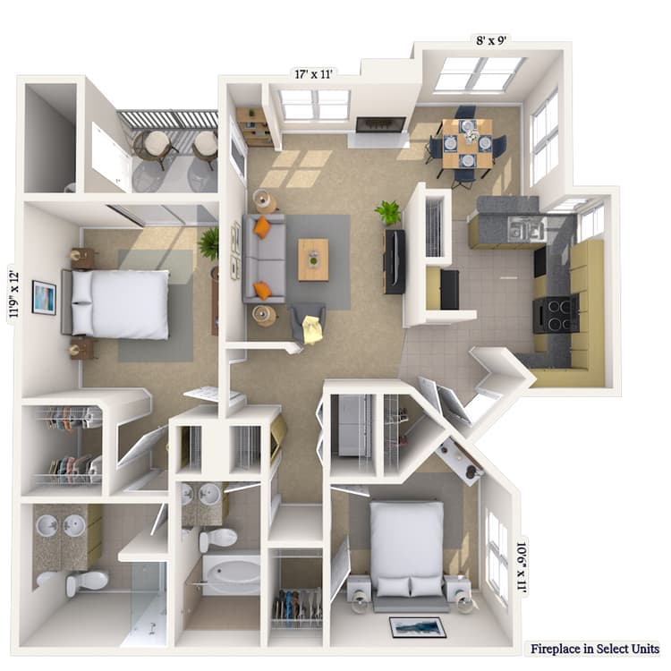 Floorplan image of unit 011057