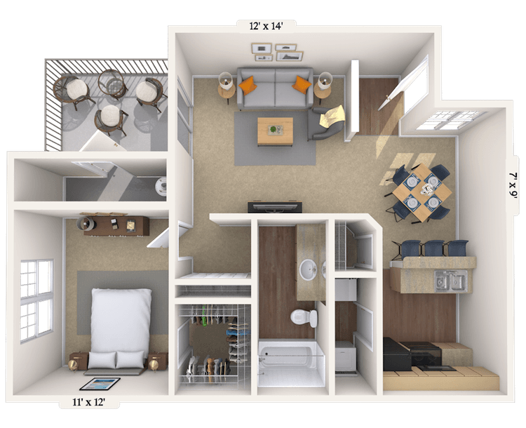 Floorplan image of unit 201098