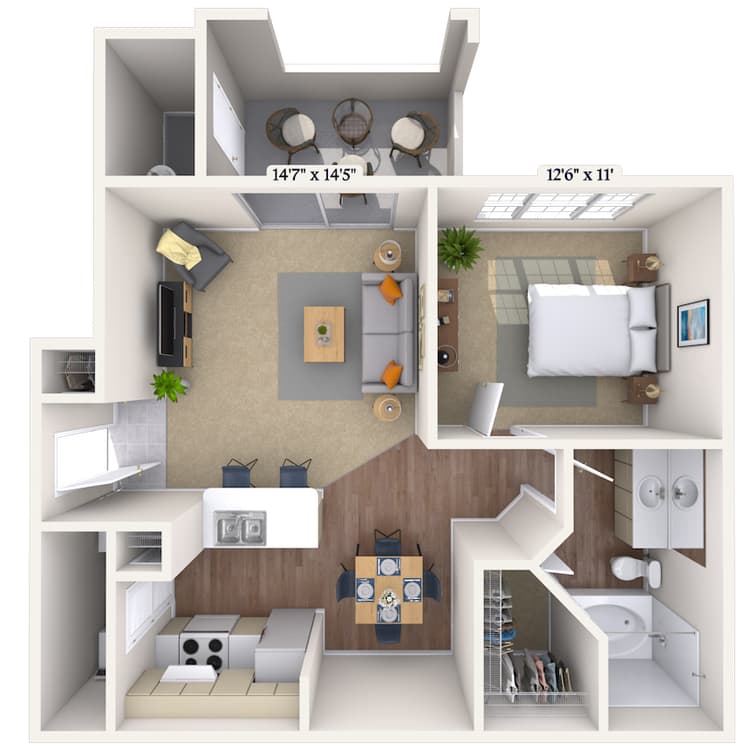 Floorplan image of unit 011075