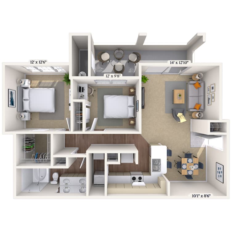 Floorplan image of unit 013020