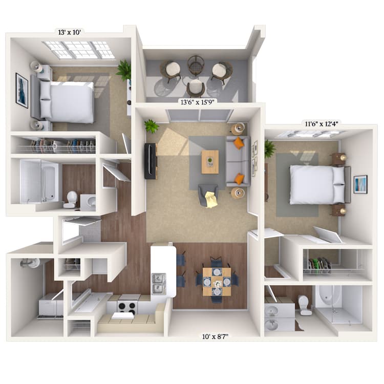Floorplan image of unit 013050