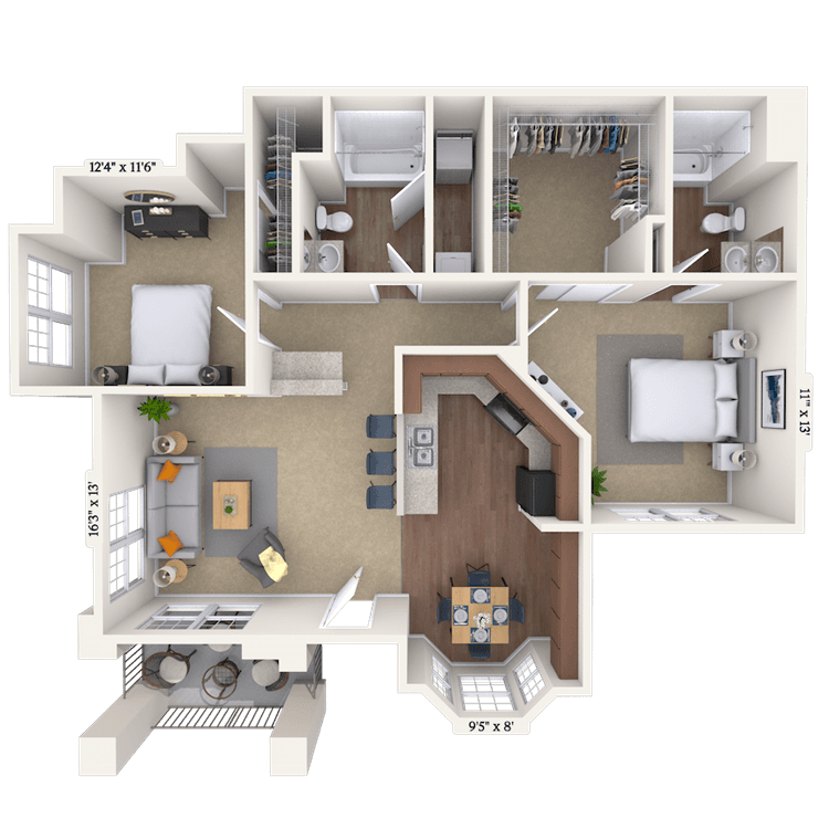 Floorplan image of unit 002051