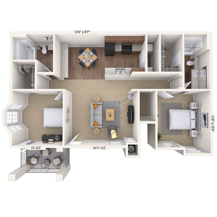 Floorplan image of unit 002083