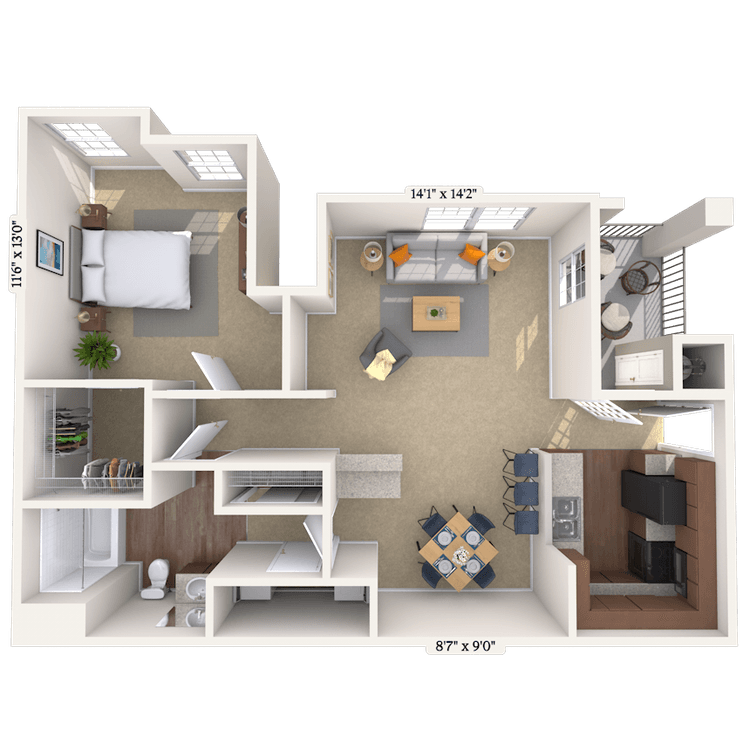 Floorplan image of unit 002173