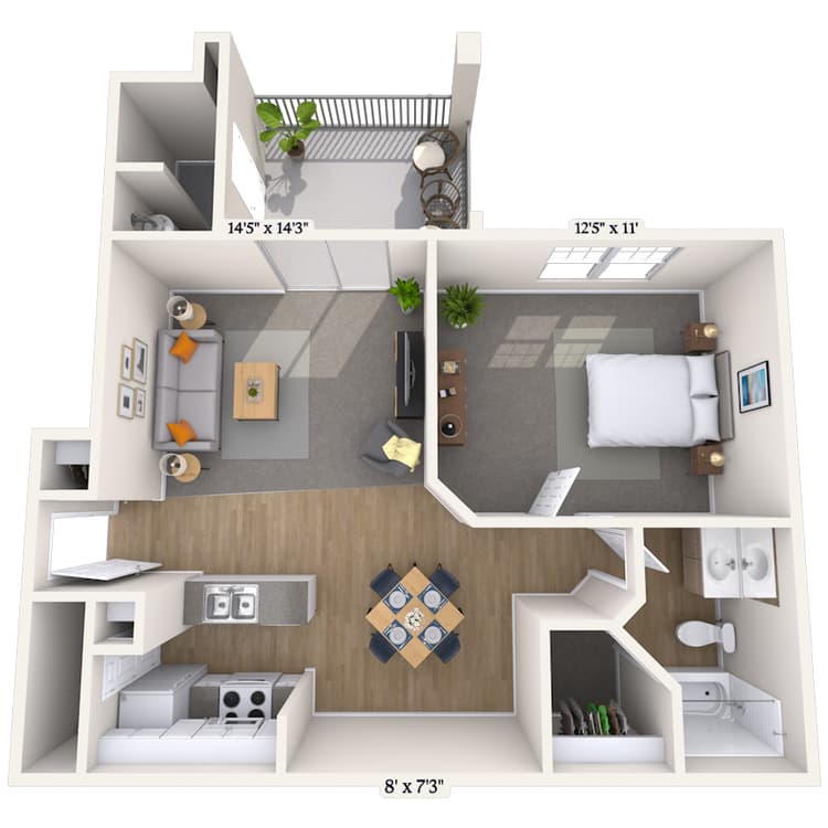 Floorplan image of unit 1367