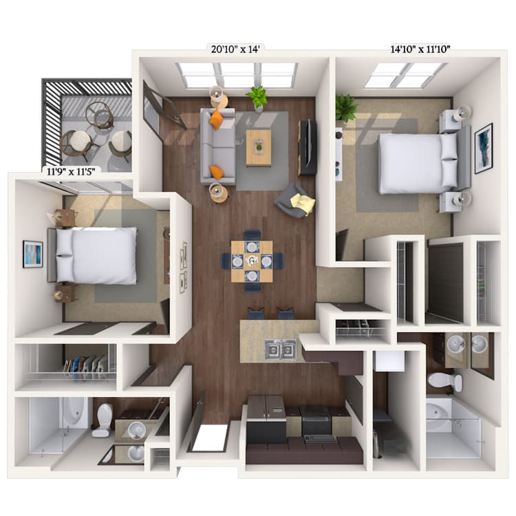 Floorplan image of unit 2009