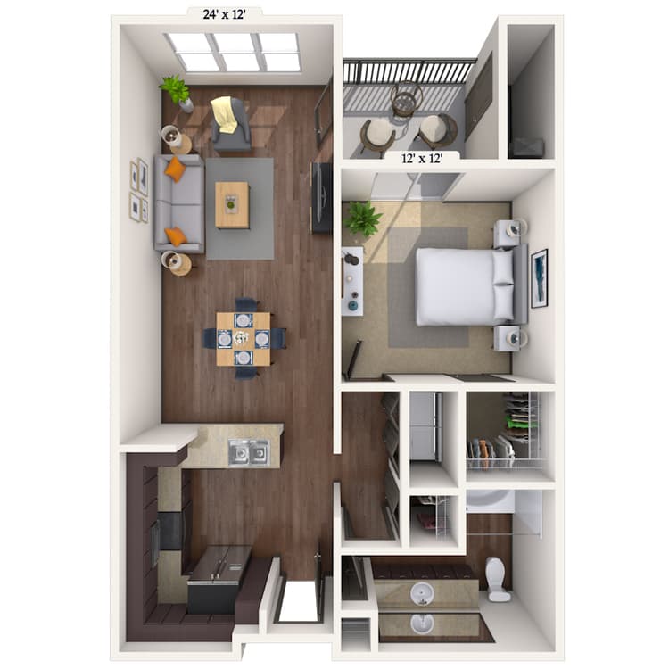Floorplan image of unit 2014