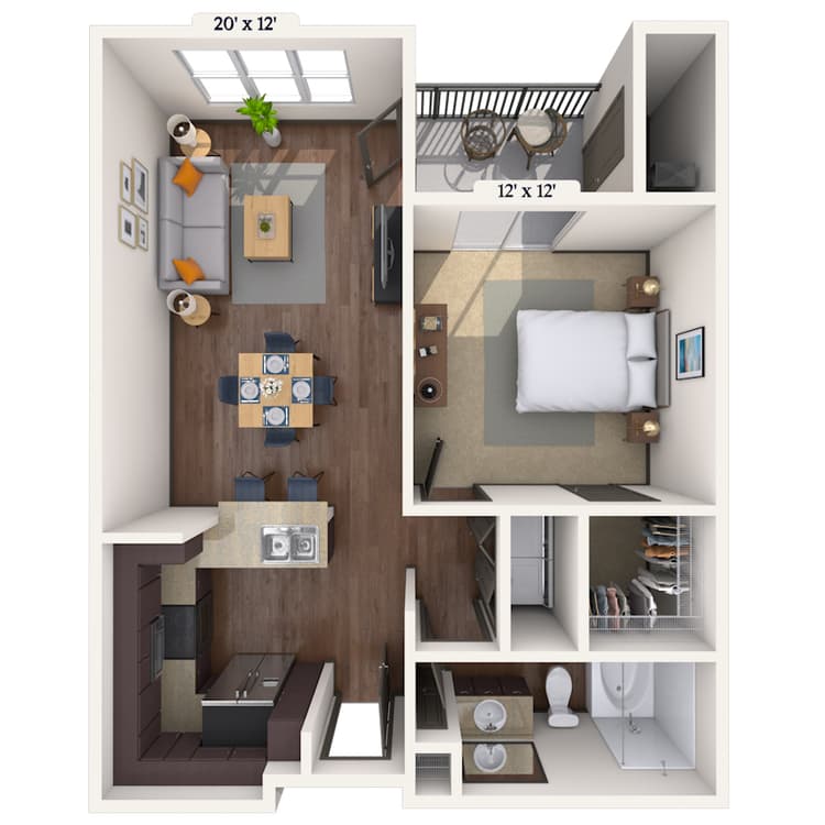 Floorplan image of unit 4023