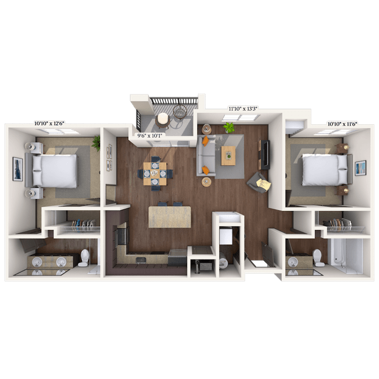 Floorplan image of unit 3001