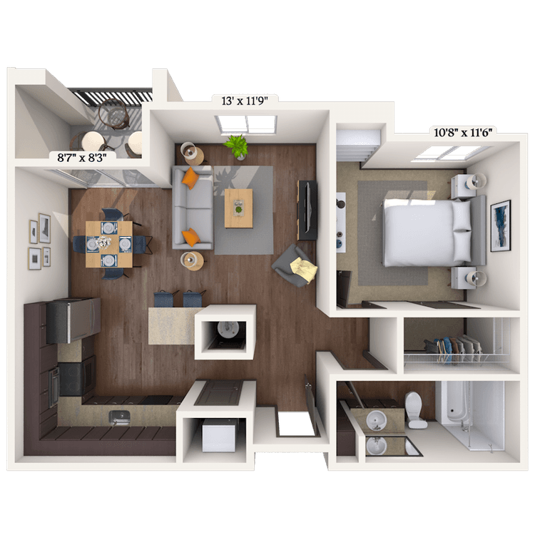 Floorplan image of unit 3109