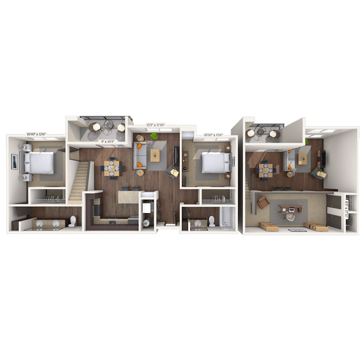 Floorplan image of unit 4008