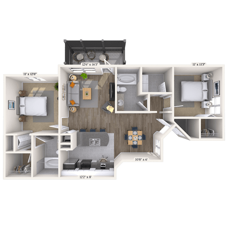 Floorplan image of unit 0119-209