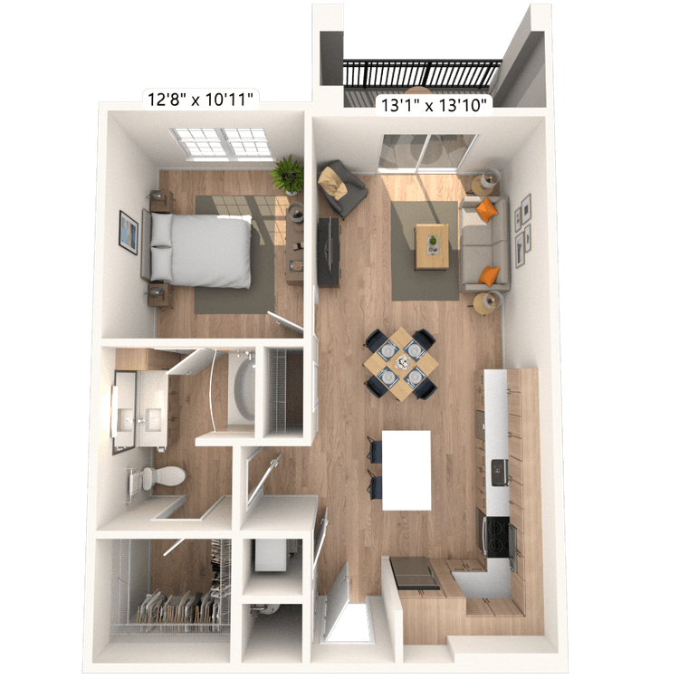 Floorplan image of unit 32208