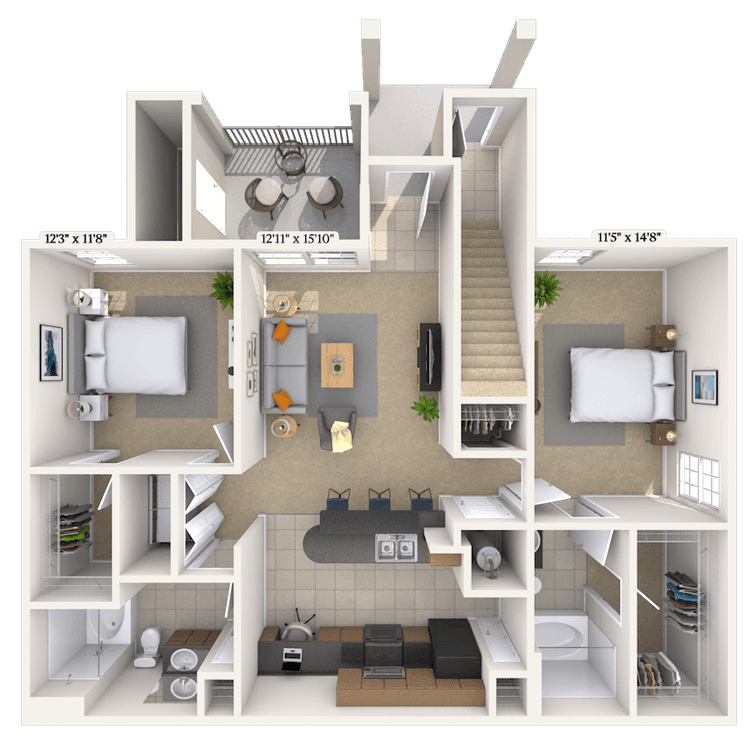 Floorplan image of unit 04102