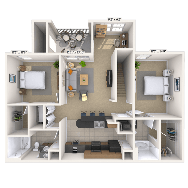 Floorplan image of unit 09202