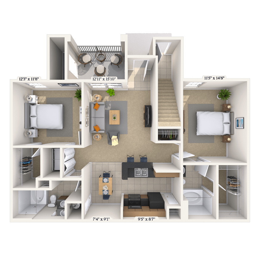 Floorplan image of unit 22108