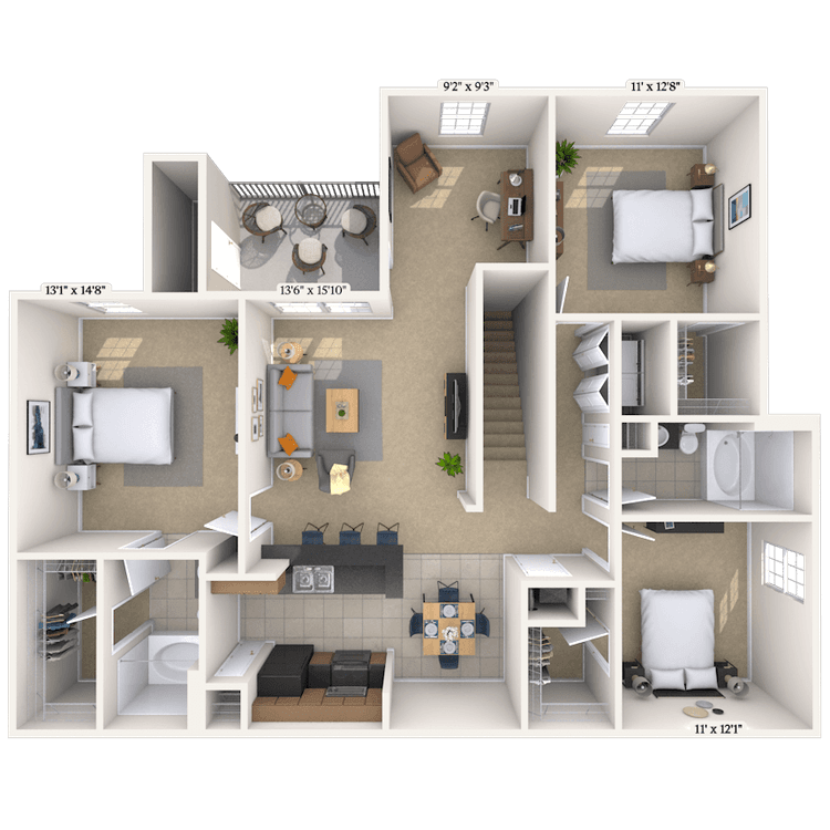Floorplan image of unit 21208
