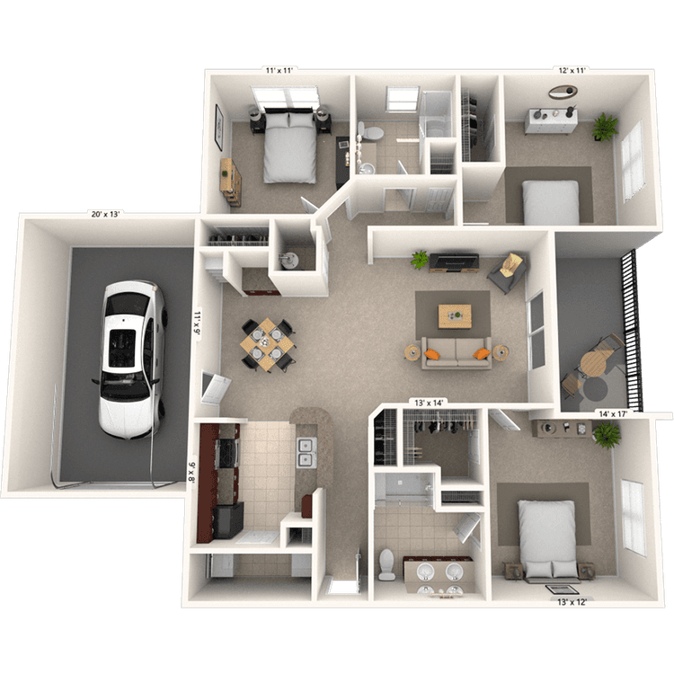 Floorplan image of unit 099101