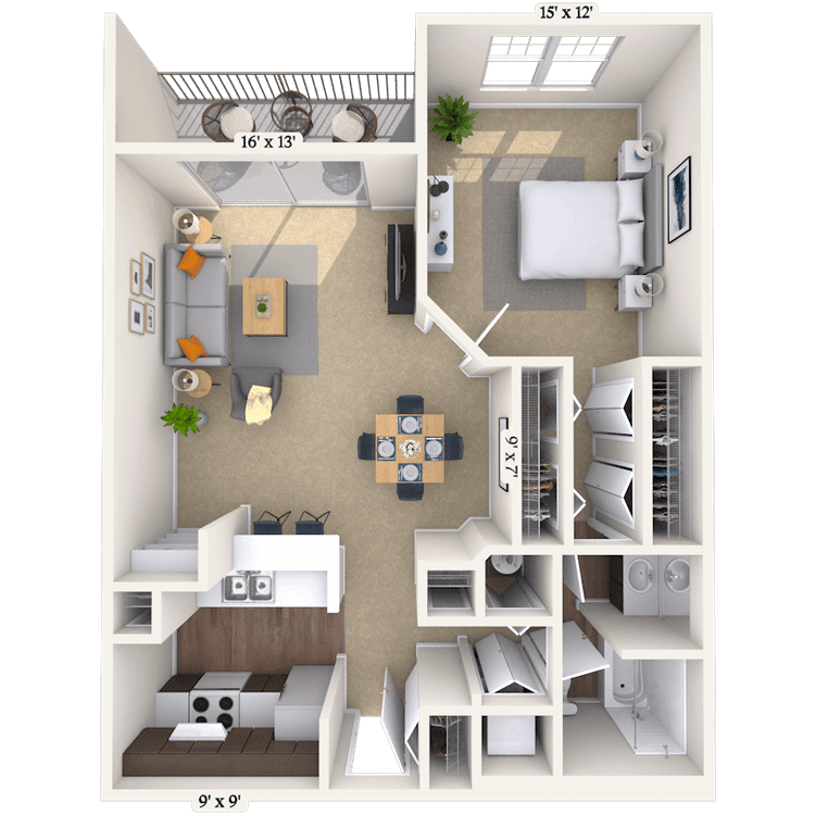 Floorplan image of unit 044205