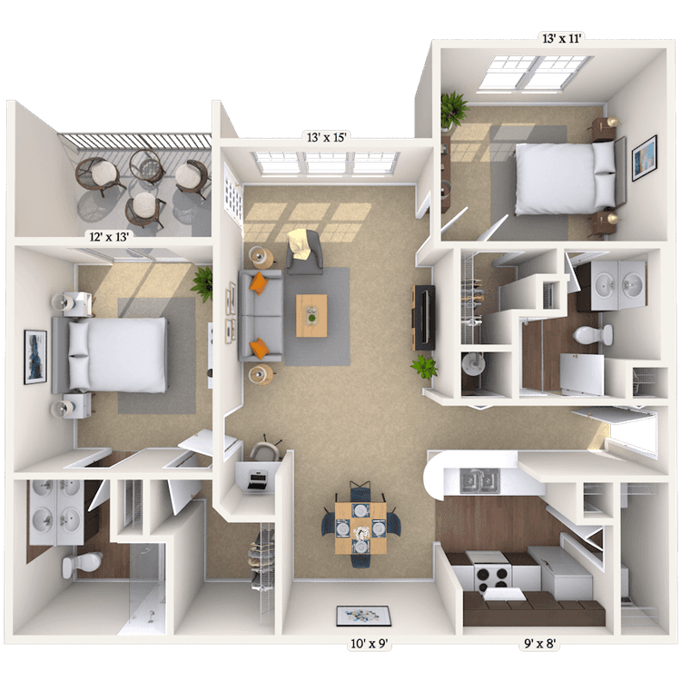 Floorplan image of unit 055303