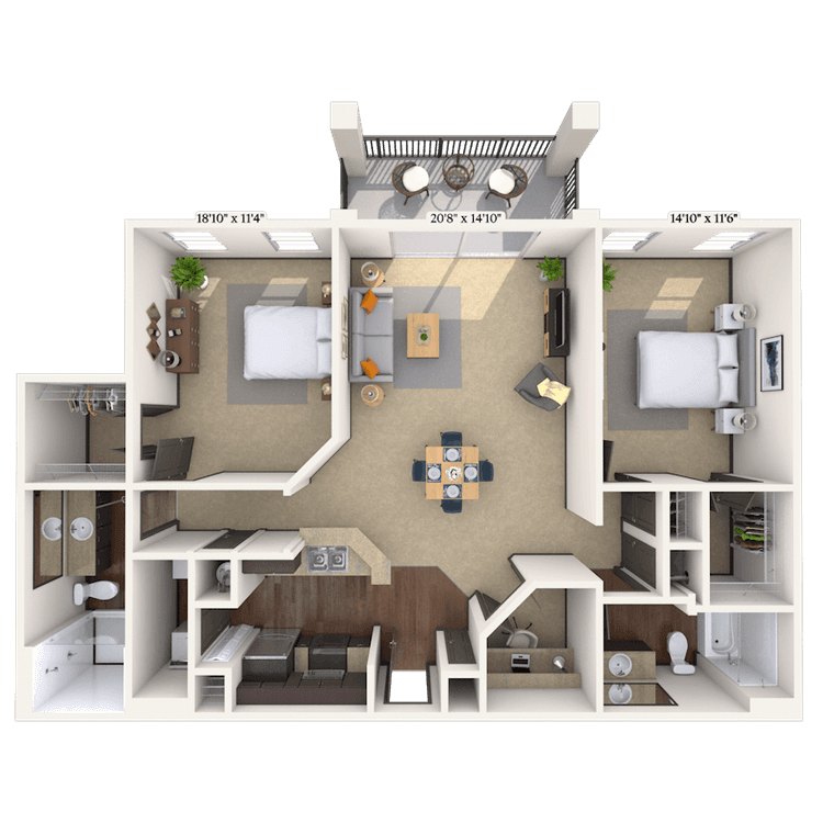 Floorplan image of unit 03313