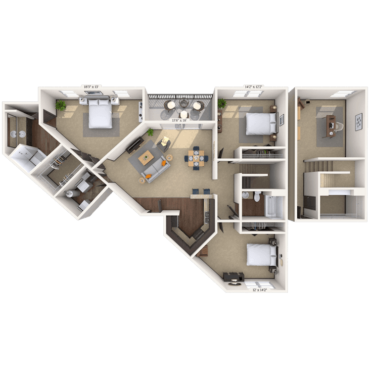 Floorplan image of unit 07725