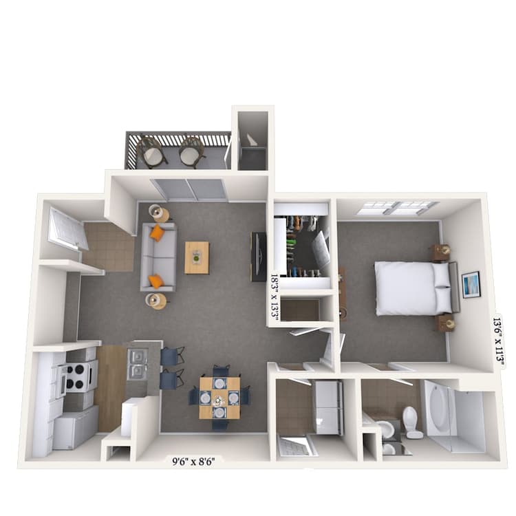 Floorplan image of unit 111105