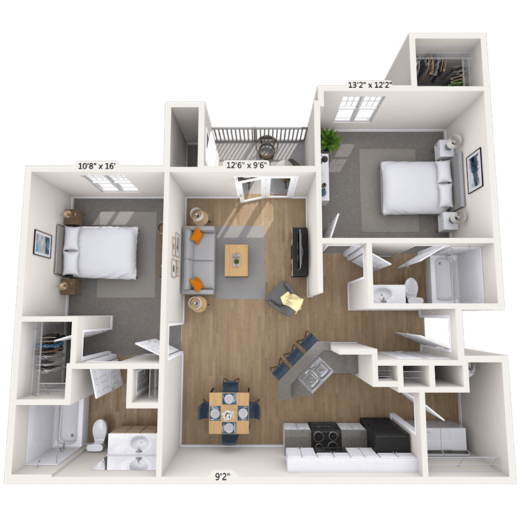 Floorplan image of unit 9-32