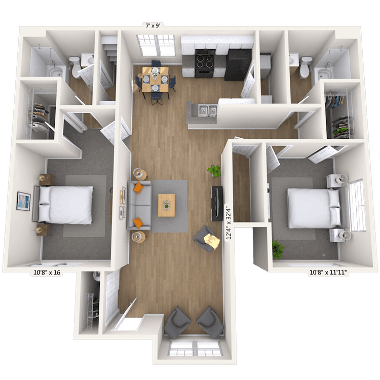 Floorplan image of unit 15-11