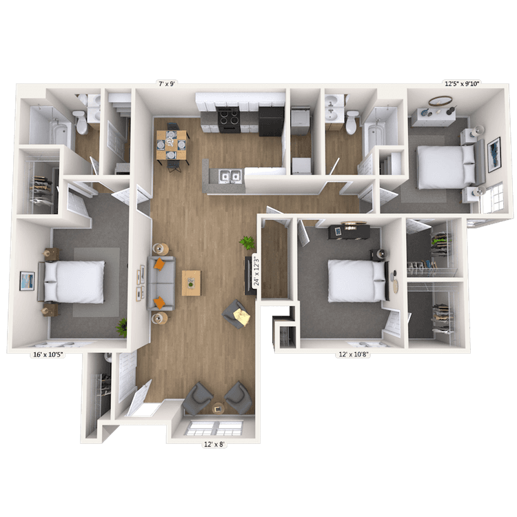 Floorplan image of unit 10-12