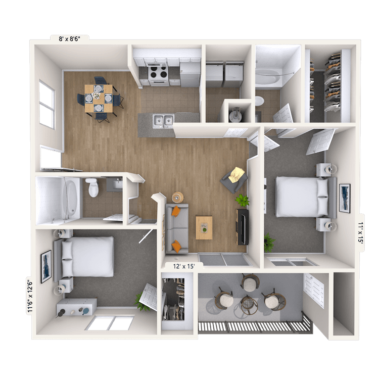 Floorplan image of unit 010110