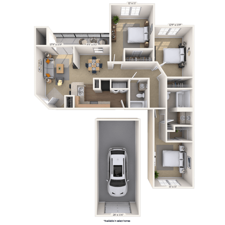 Floorplan image of unit 111134