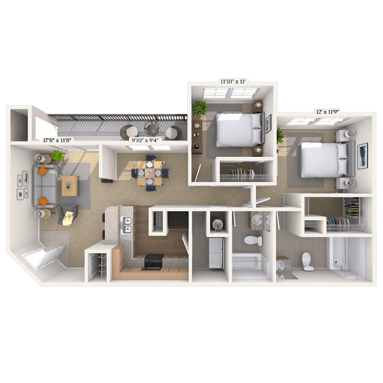 Floorplan image of unit 04421