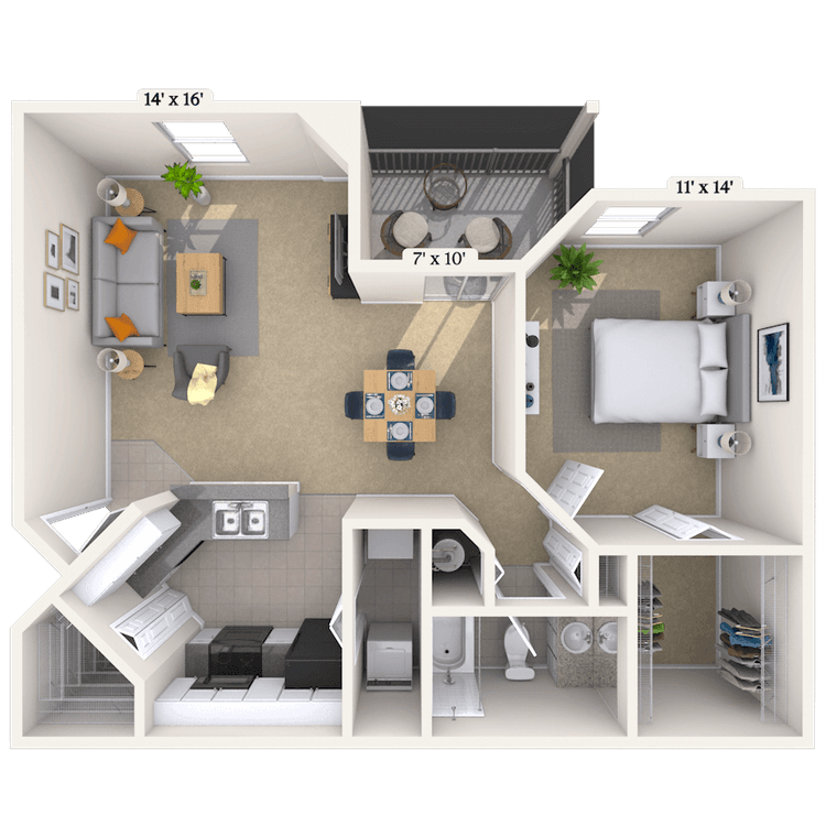 Floorplan image of unit 272723
