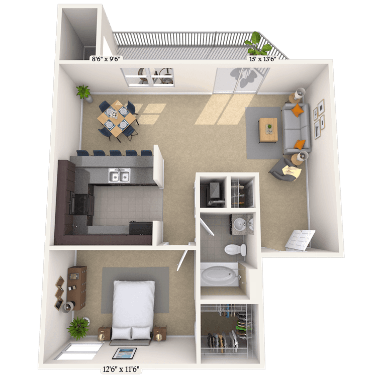 Floorplan image of unit 272705