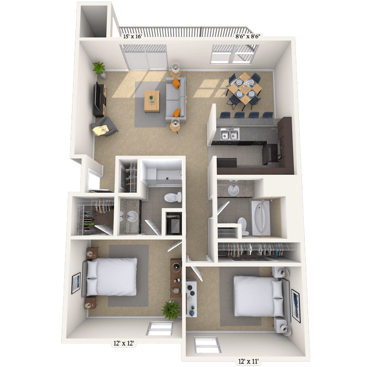 Floorplan image of unit 020201