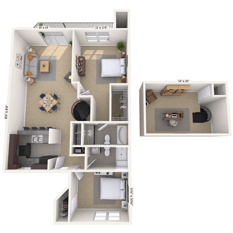 Floorplan image of unit 101006