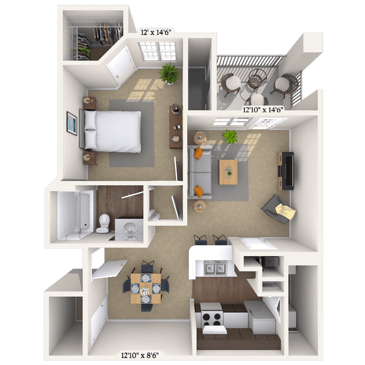 Floorplan image of unit 010405