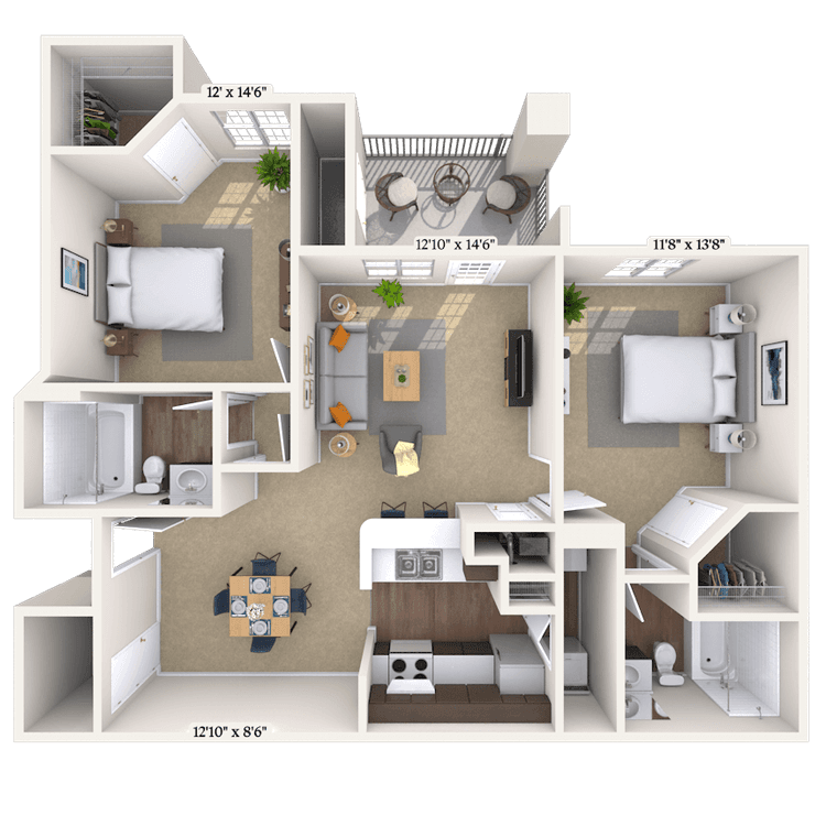 Floorplan image of unit 011218