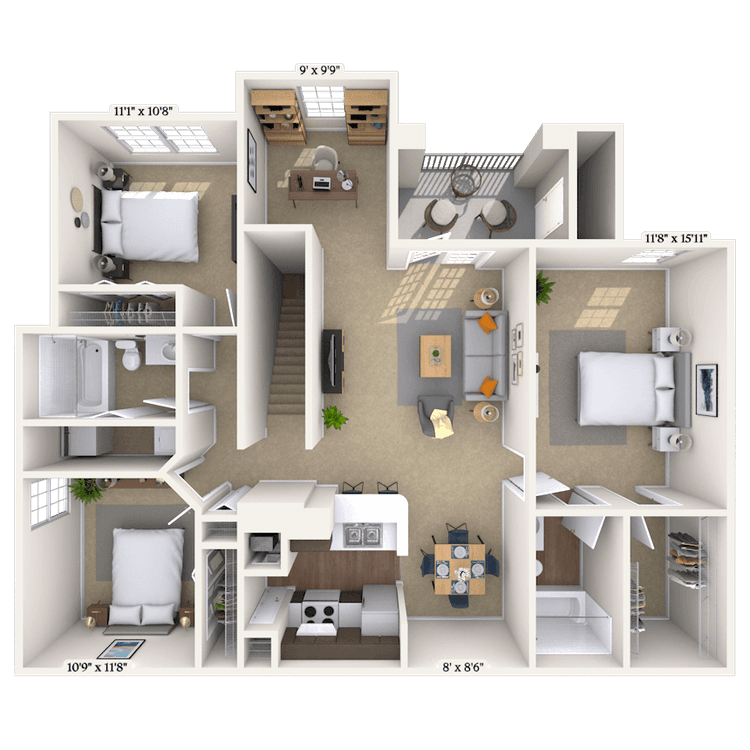 Floorplan image of unit 012202