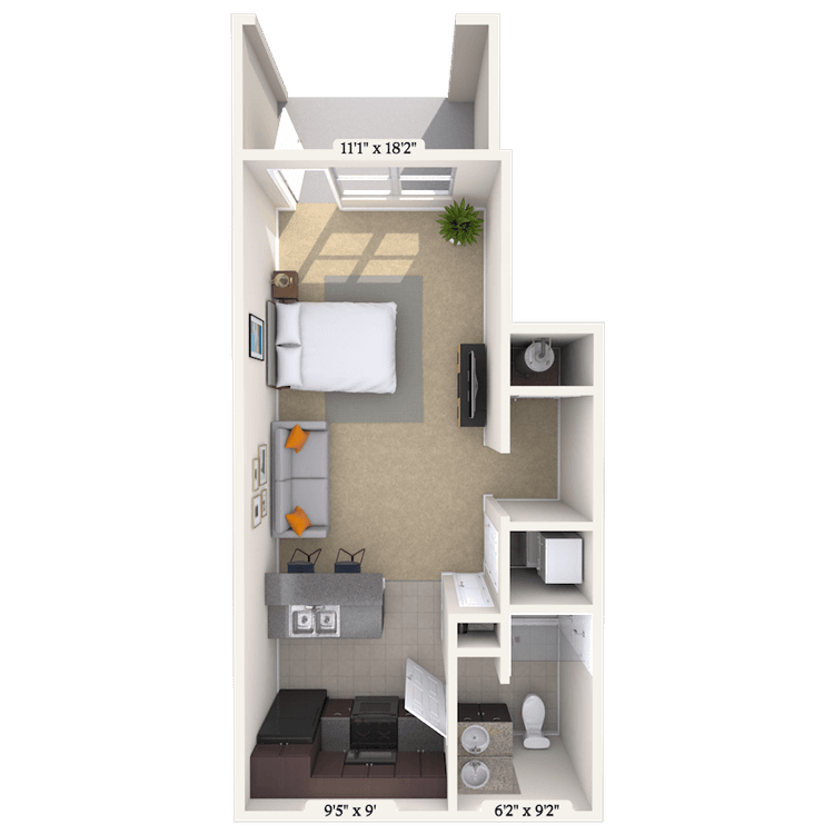 Floorplan image of unit 02912