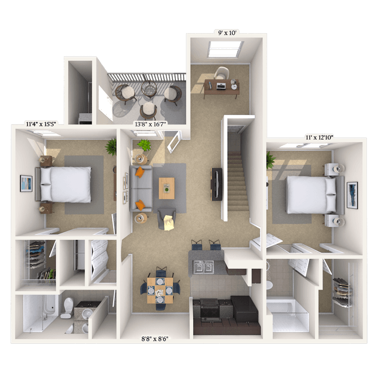 Floorplan image of unit 011429