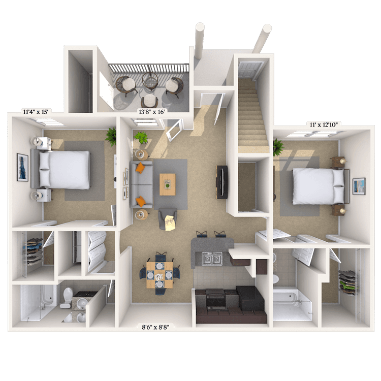 Floorplan image of unit 013203