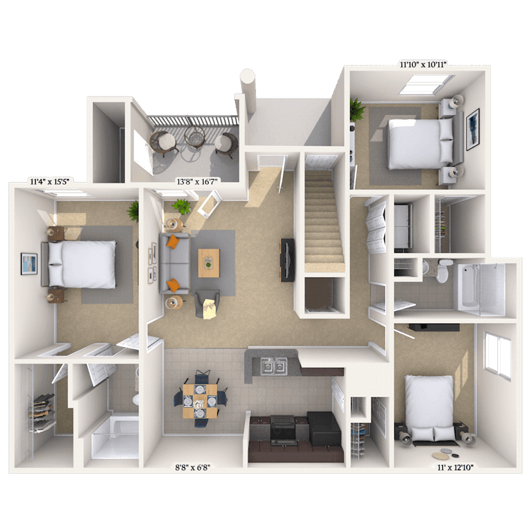 Floorplan image of unit 014403