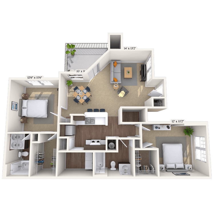 Floorplan image of unit 0105-202